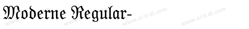 Moderne Regular字体转换